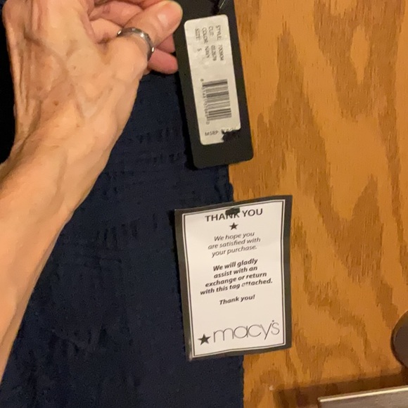 BEBE DRESS BLUE/BLK SLEEVELESS - Picture 3 of 3